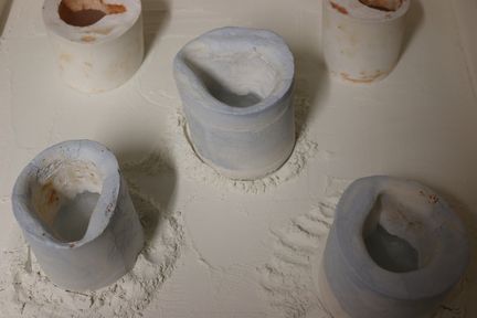 Moules après cuisson le niveau du verre est plus bas