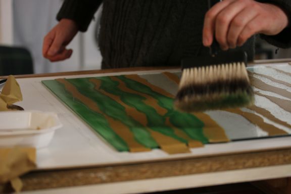 Verre artistique pour l'architecture